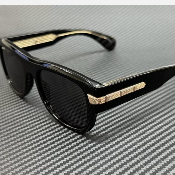 Gucci Black Grey Men's 54mm Sunglasses - Picture 1 of 4